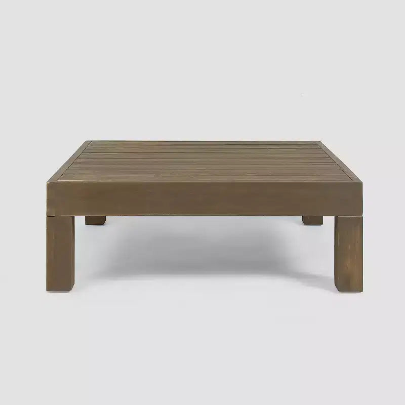 Ensemble sectionnel et fauteuil de club en bois d'acacia Brava 5 pièces : ensemble de patio résistant aux intempéries - Christopher Knight Home