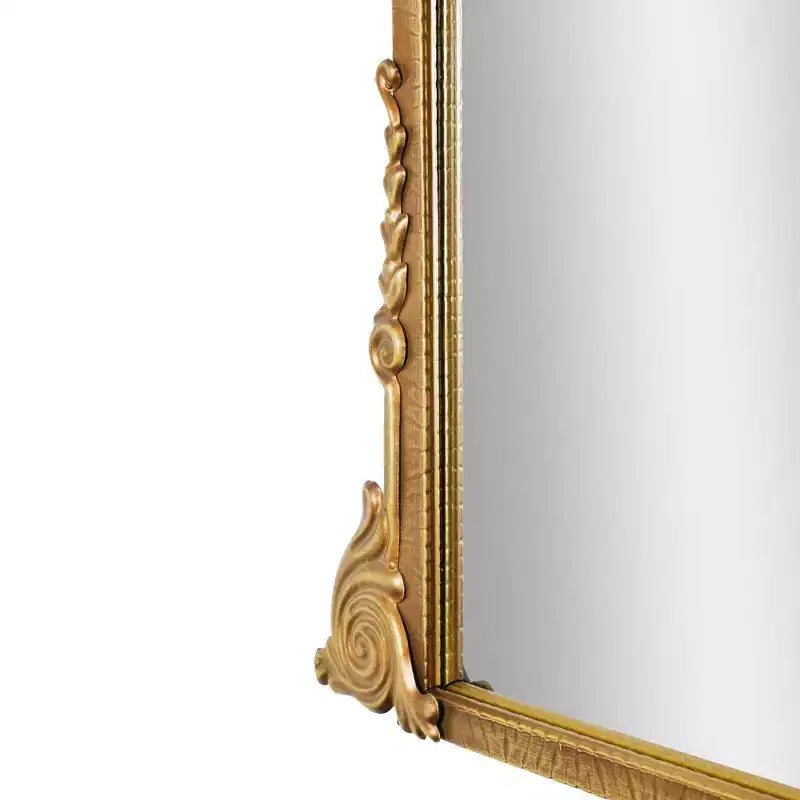 Miroir mural décoratif en métal orné, 23" x 29.5", Or antique, d'inspiration baroque, Aucun assemblage requis
