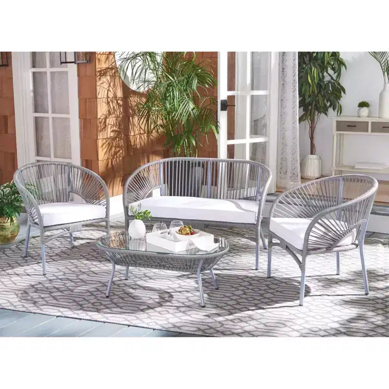 Salons Werner 4 pièces - Intérieur/Extérieur - PAT7522 - Safavieh