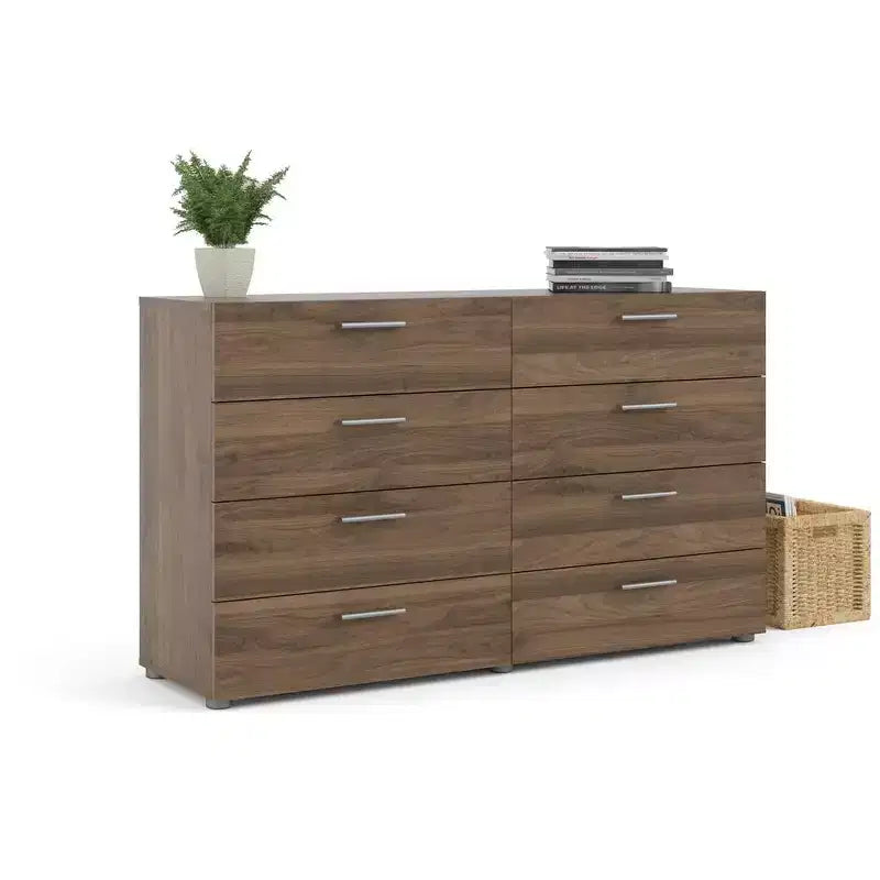 Commode double 8 tiroirs, Noyer