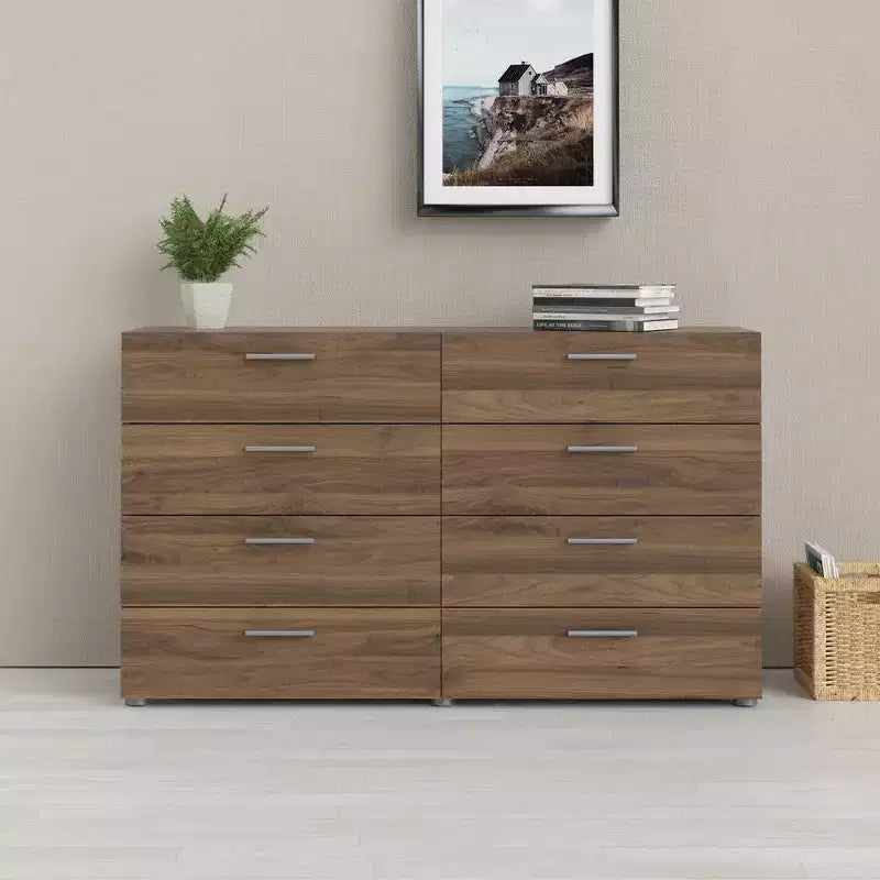 Commode double 8 tiroirs, Noyer