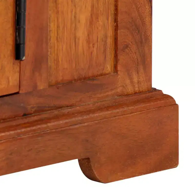 Meuble TV en acacia massif, finition miel, taille moyenne