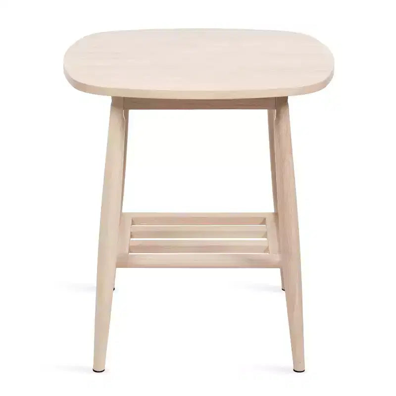 Table d'appoint en bois à deux niveaux, table d'appoint d'appoint avec finition naturelle pour salon ou chambre à coucher