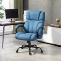 Fauteuil Extra Large Confortable et Ajustable en Hauteur, Siège de Bureau Ergonomique avec Accoudoirs Rembourrés, Chaise Criss Cross pour la Maison et le Bureau