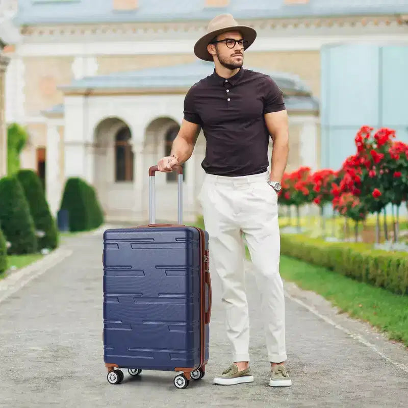 Valise cabine rigide extensible 20 pouces avec roulettes pivotantes