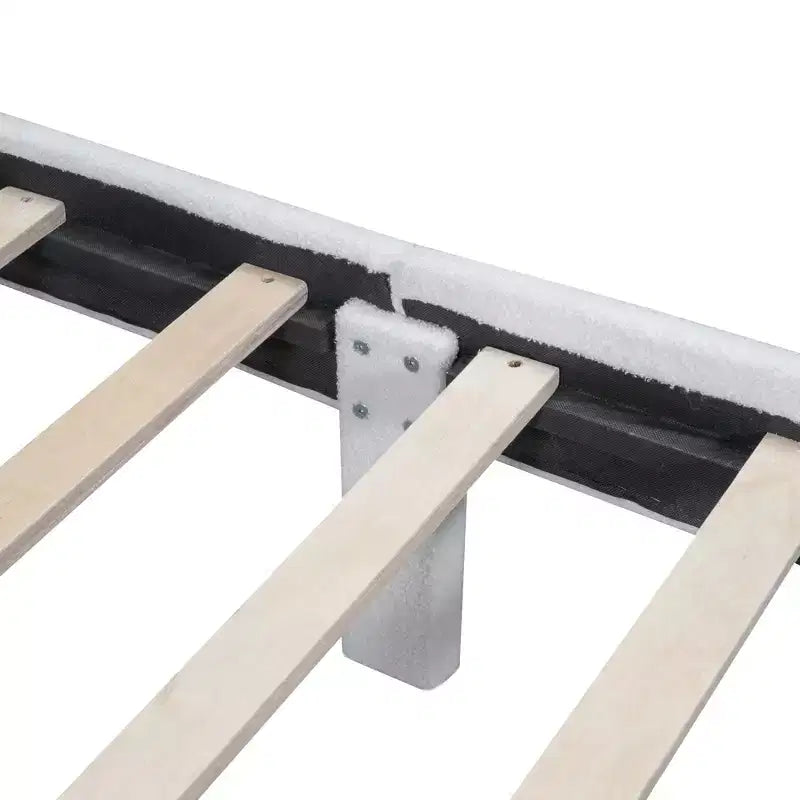 Lit plateforme rembourré, cadre de lit en bois Teddy Fleece avec tiroir et ports USB, pour chambre à coucher, montage facile, blanc