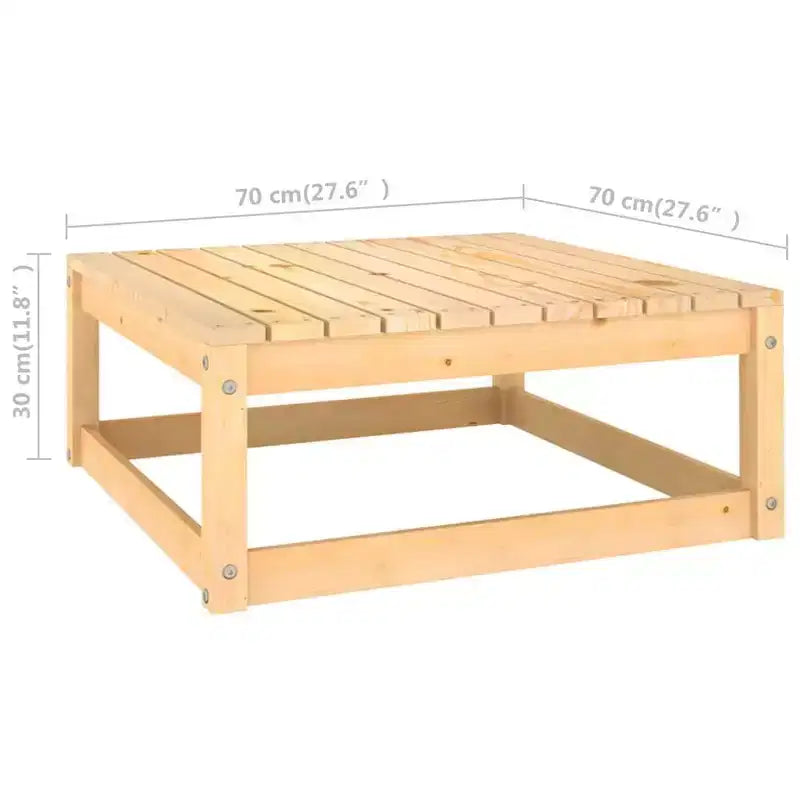 vidaXL Ensemble de Mobilier de Jardin 8 Pièces Canapé d'Angle d'Extérieur en Bois de Pin Massif - Naturel avec Coussins