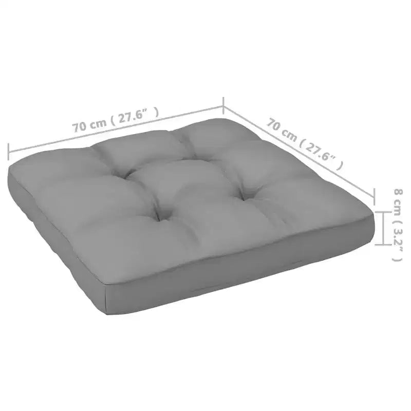 vidaXL Ensemble de Mobilier de Jardin 8 Pièces Canapé d'Angle d'Extérieur en Bois de Pin Massif - Naturel avec Coussins