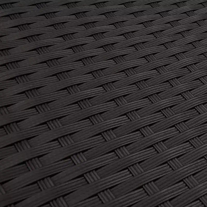 vidaXL Salon de jardin modulaire en rotin PE noir et blanc crème