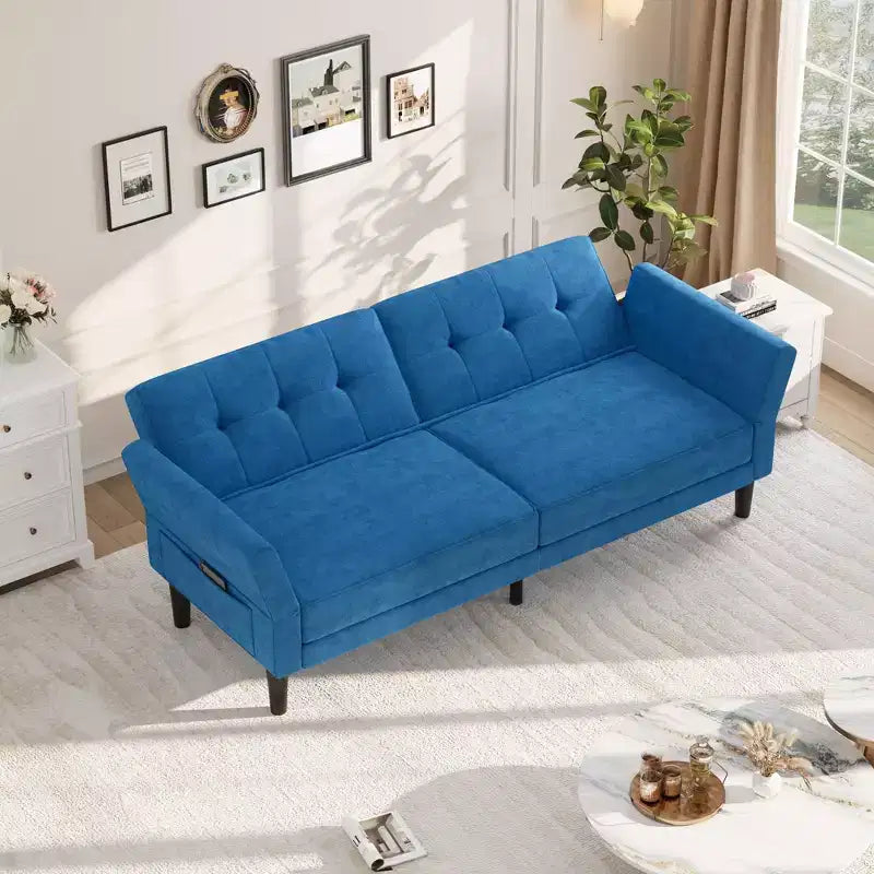 Canapé-lit futon de 89 pouces, canapé-lit convertible avec dossier et accoudoirs réglables, canapé-lit futon moderne