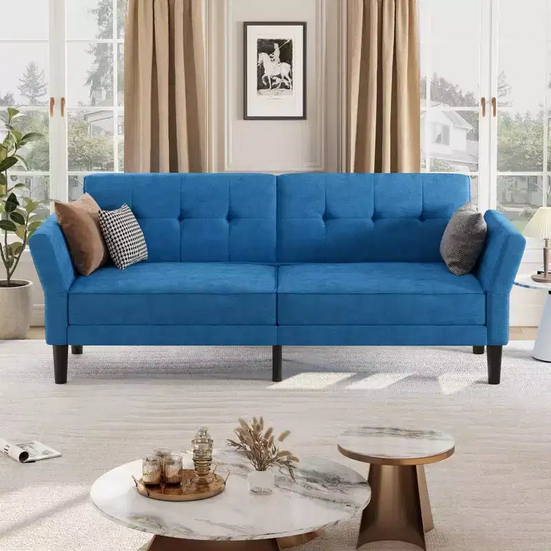 Canapé-lit futon de 89 pouces, canapé-lit convertible avec dossier et accoudoirs réglables, canapé-lit futon moderne