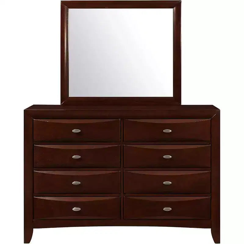Miroir noir avec cadre en bois élégant, grand miroir moderne pour commode de chambre ou décoration murale