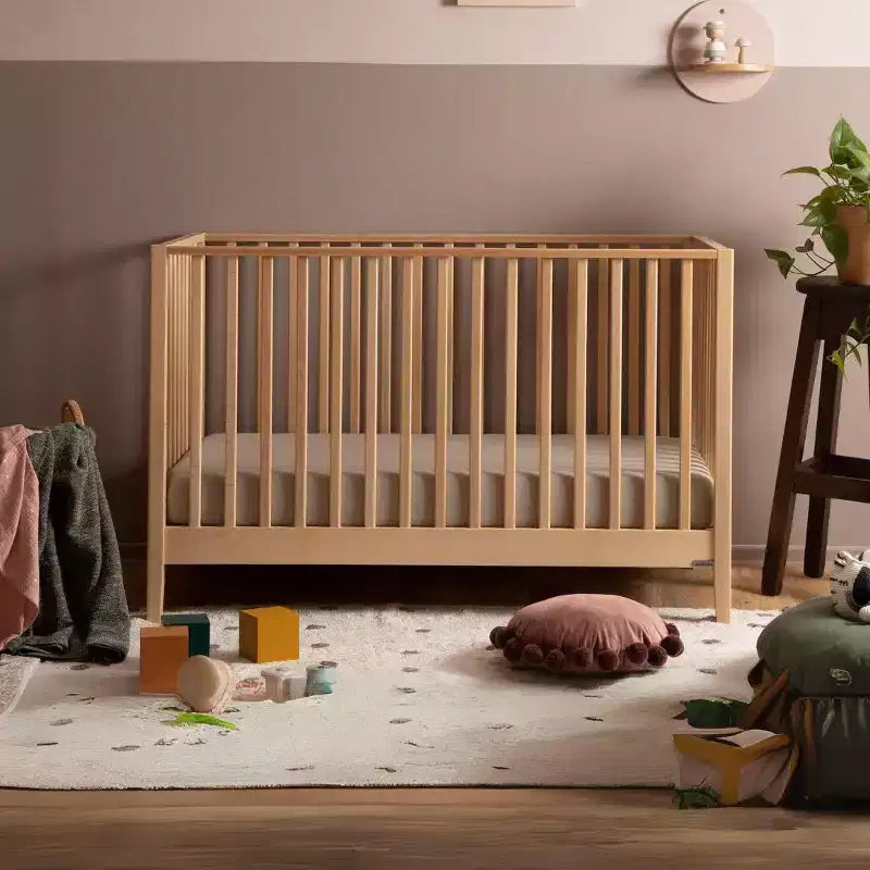 Lit de bébé 3-en-1 convertible, hêtre massif, certifié GREENGUARD Gold, fabriqué en Italie