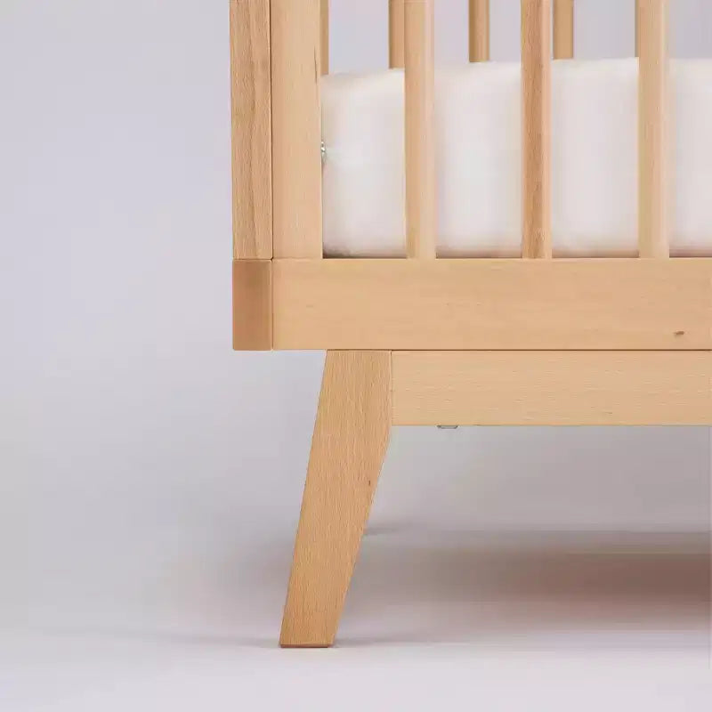 Lit de bébé convertible 3-en-1, en hêtre européen massif, certifié GREENGUARD Gold, fabriqué en Italie