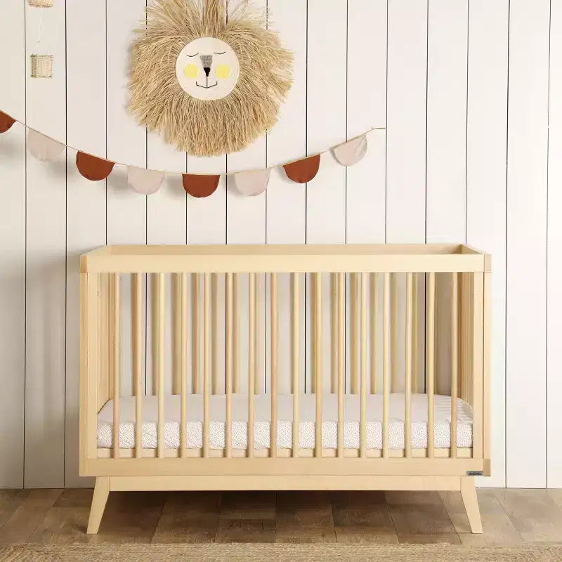 Lit de bébé convertible 3-en-1, en hêtre européen massif, certifié GREENGUARD Gold, fabriqué en Italie