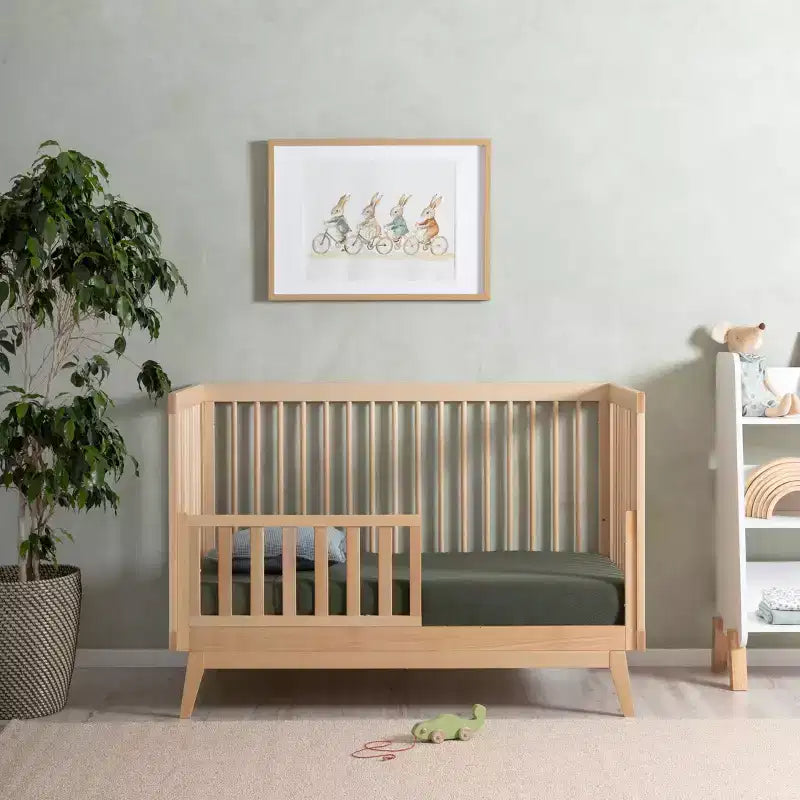 Lit de bébé convertible 3-en-1, en hêtre européen massif, certifié GREENGUARD Gold, fabriqué en Italie