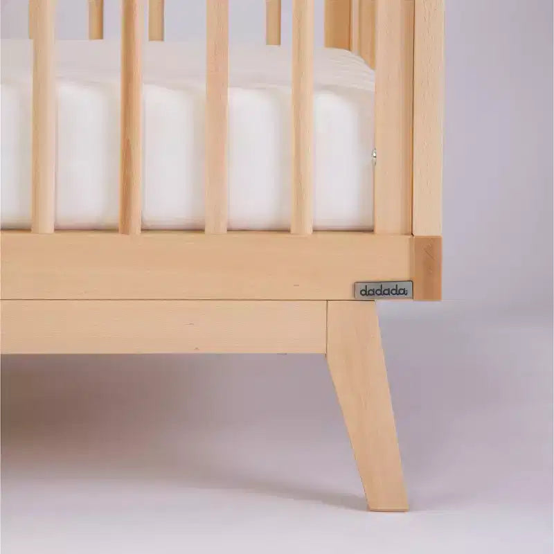 Lit de bébé convertible 3-en-1, en hêtre européen massif, certifié GREENGUARD Gold, fabriqué en Italie