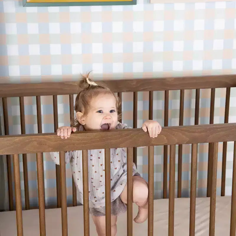 Lit de bébé convertible 3-en-1, en hêtre européen massif, certifié GREENGUARD Gold, fabriqué en Italie