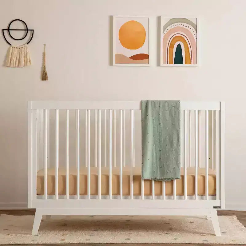 Lit de bébé convertible 3-en-1, en hêtre européen massif, certifié GREENGUARD Gold, fabriqué en Italie