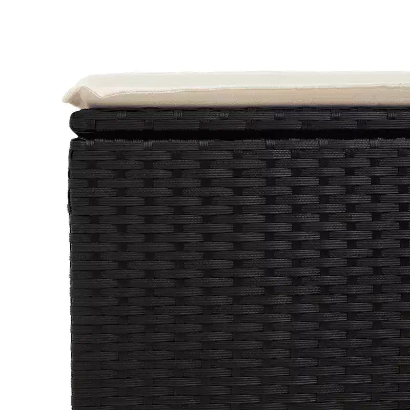 vidaXL Ensemble de canapés de jardin 9 pcs avec coussins résine tressée noir et crème
