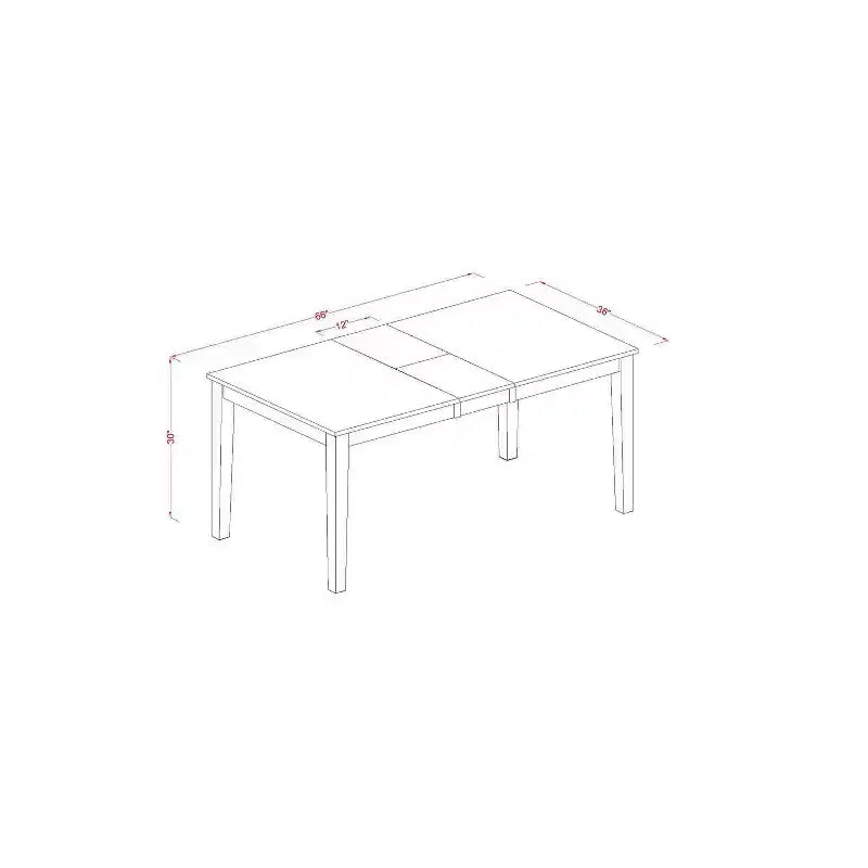 Ensemble de salle à manger rétro - Table et chaises en bois d'hévéa - Finition cerisier - Ensemble de salle élégant pour 6 à 8 personnes