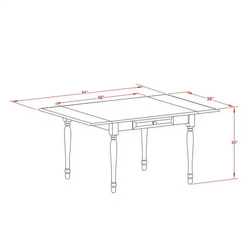 Ensemble de table à manger HomeStock 3 pièces, finition chêne naturel marron, dessus en bois massif avec abattants, pour petits espaces