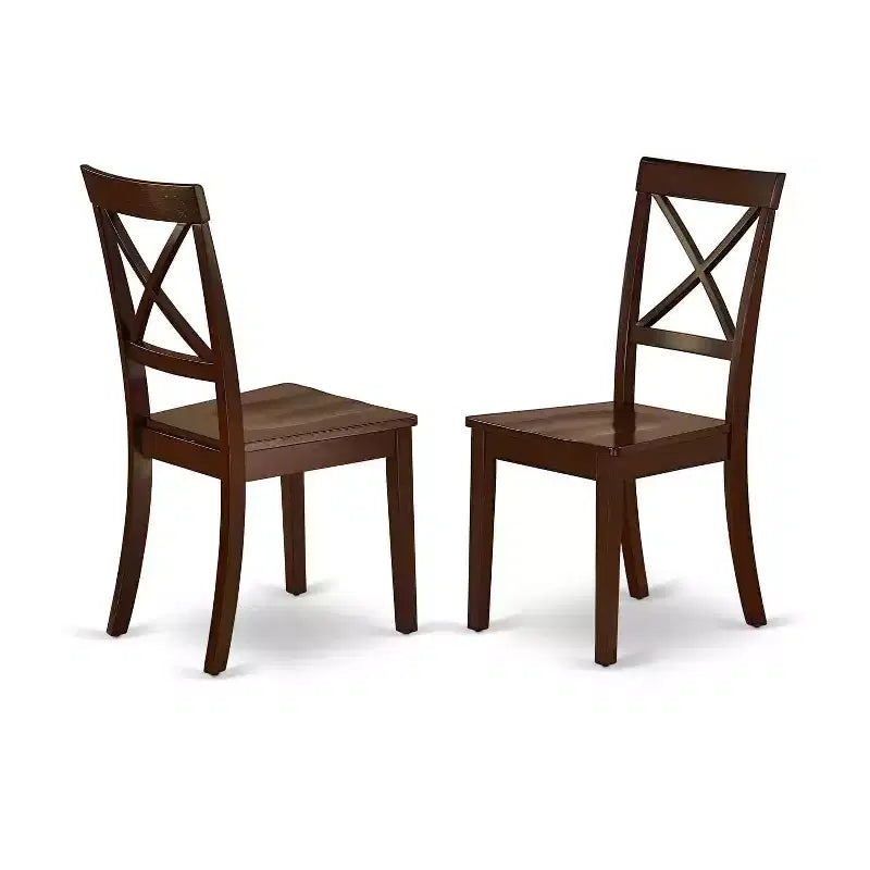 Ensemble de salle à manger médiéval 7 pièces - Table rectangulaire 60" et 6 chaises - Meubles classiques en bois pour la maison