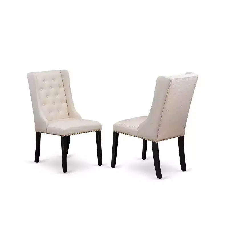 Table de salle à manger HomeStock 5 pièces, plateau en bois massif finition noire, avec 4 chaises rembourrées