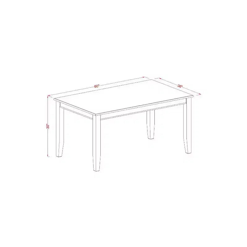 Ensemble de salle à manger - Table de cuisine avec 6 chaises - Ensemble de salle à manger en bois massif