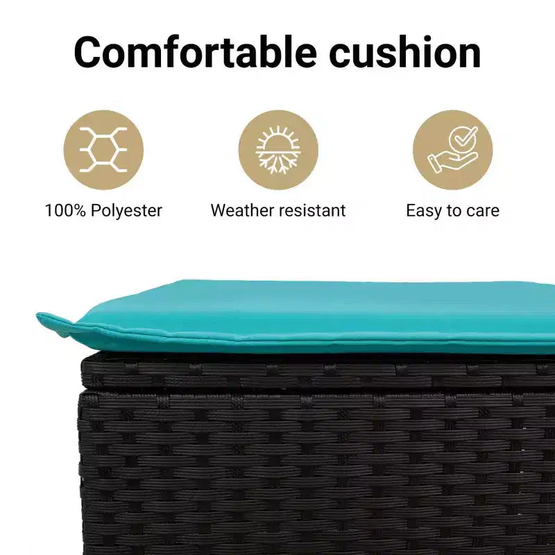 vidaXL Salon de jardin avec coussins en résine tressée pour l'extérieur