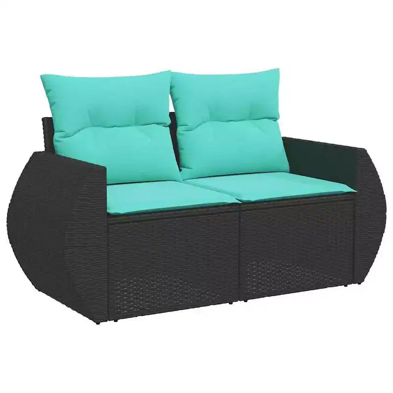 vidaXL Salon de jardin avec coussins en résine tressée pour l'extérieur