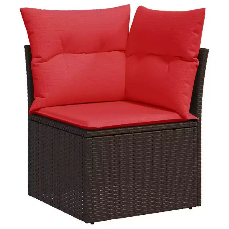 vidaXL Salon de jardin 6 pcs en résine tressée marron