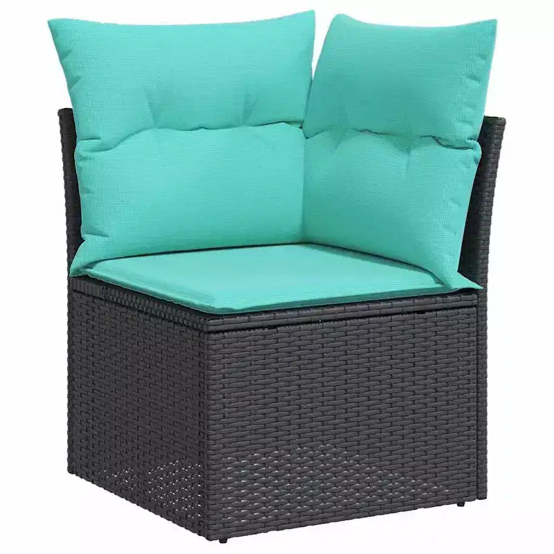 vidaXL Salon de jardin 6 pcs en résine tressée marron
