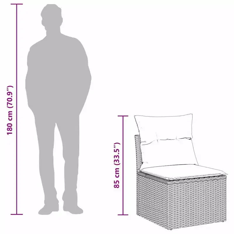 vidaXL Salon de jardin 3 pcs Résine tressée Marron