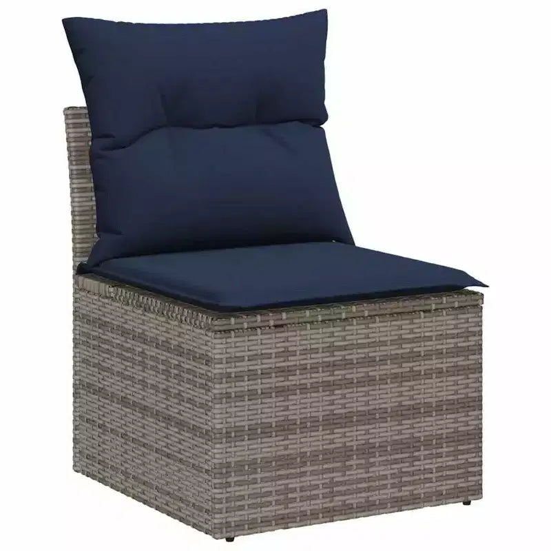 vidaXL Salon de jardin 3 pcs Résine tressée Marron