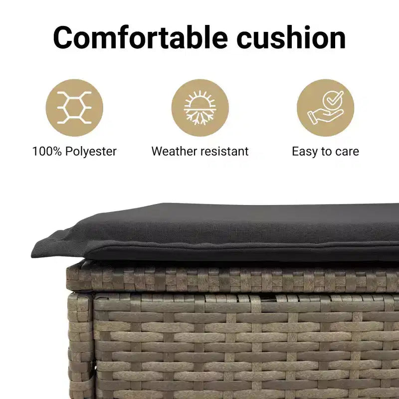 vidaXL Salon de jardin 9 pièces avec coussins en résine tressée, plusieurs coloris et modèles