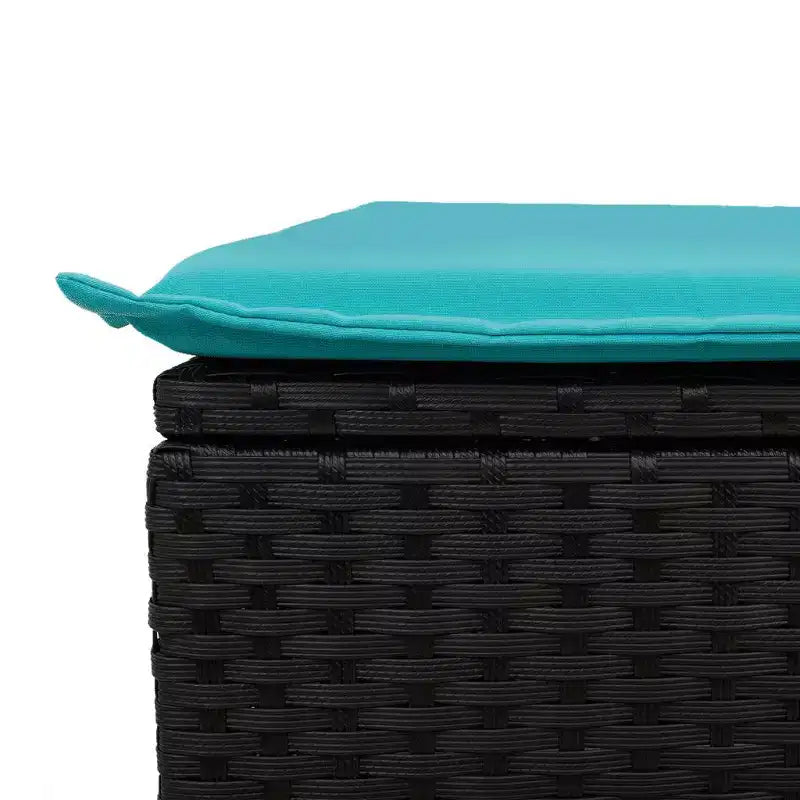 vidaXL Ensemble de canapés de jardin 7 pcs avec coussins résine tressée - Marron et rouge sans table