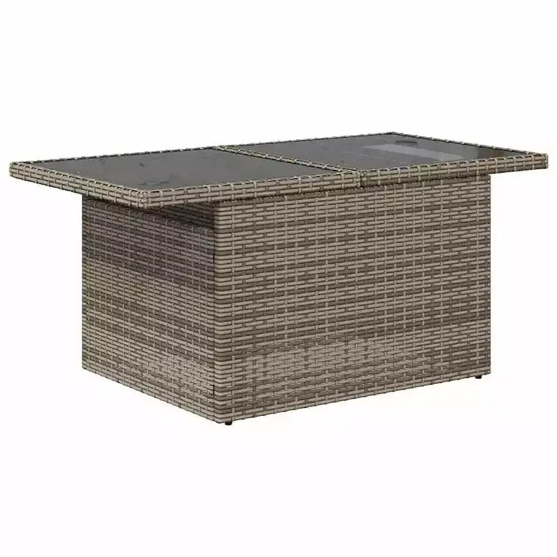 vidaXL Salon de jardin avec coussins et table d'extérieur 5 pièces en résine tressée