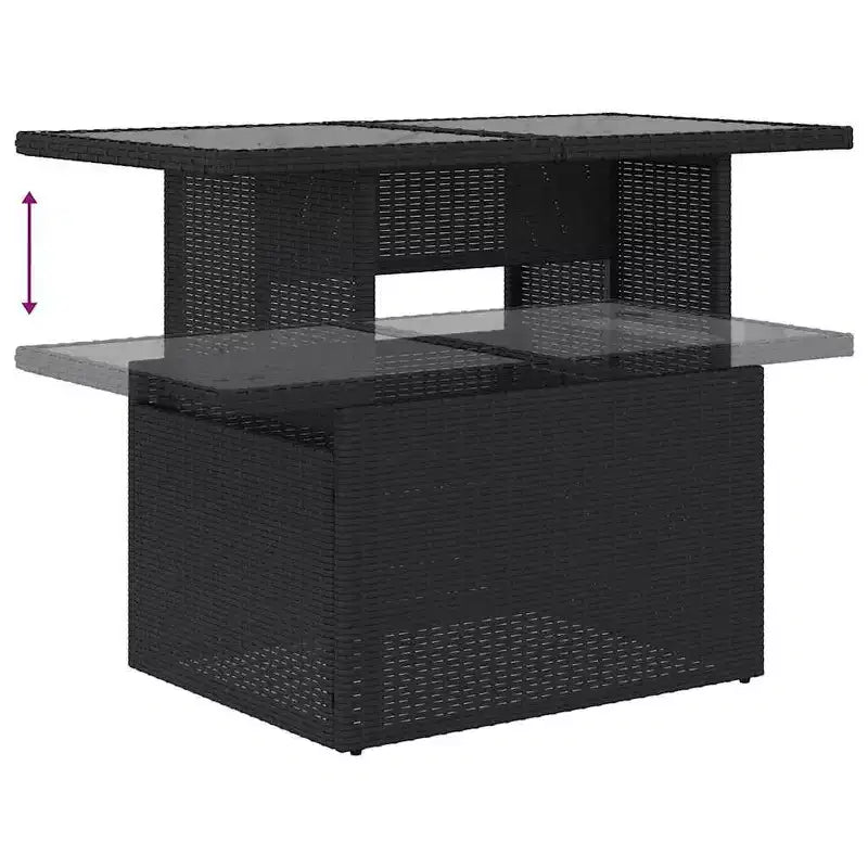 vidaXL Salon de jardin avec coussins et table d'extérieur 5 pièces en résine tressée