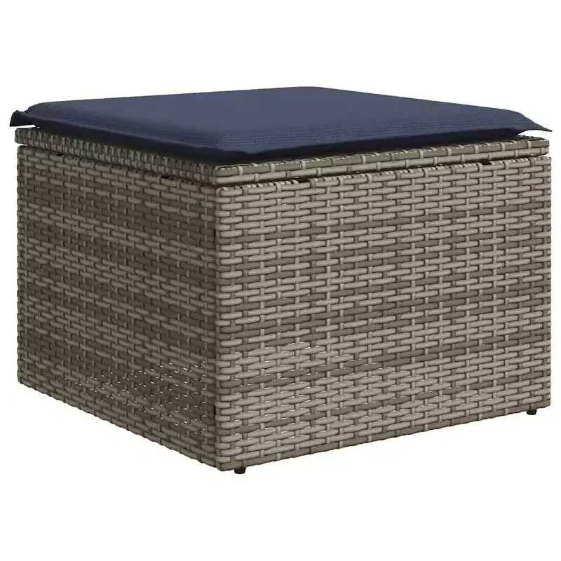 vidaXL Ensemble de canapés de jardin 5 pièces avec coussins en résine tressée gris