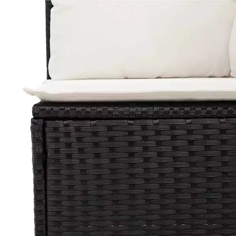 vidaXL Salon de jardin 8 pièces avec coussins, modulable en poly rotin, plusieurs coloris