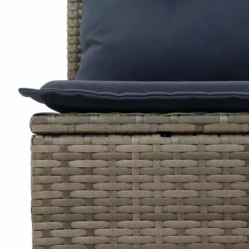 vidaXL Salon de jardin 8 pièces avec coussins, modulable en poly rotin, plusieurs coloris