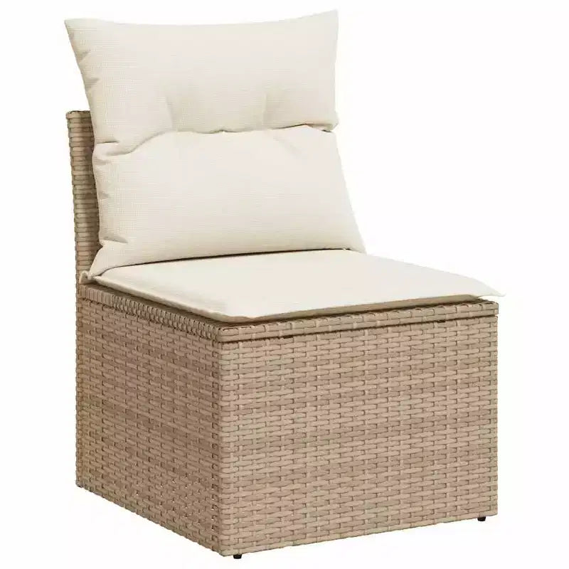 vidaXL Salon de jardin 8 pièces avec coussins, modulable en poly rotin, plusieurs coloris