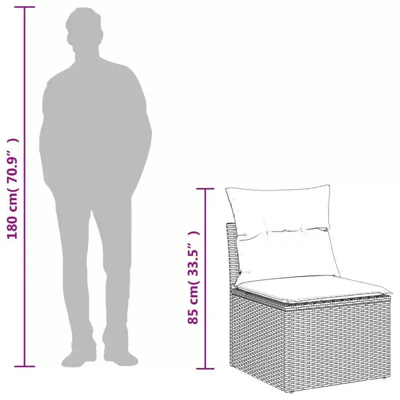 vidaXL Salon de jardin 10 pièces avec coussins en résine tressée, canapé d'extérieur modulable, plusieurs coloris/modèles