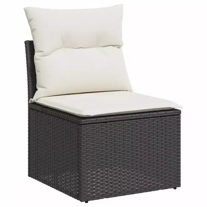 vidaXL Salon de jardin 10 pièces avec coussins en résine tressée, canapé d'extérieur modulable, plusieurs coloris/modèles