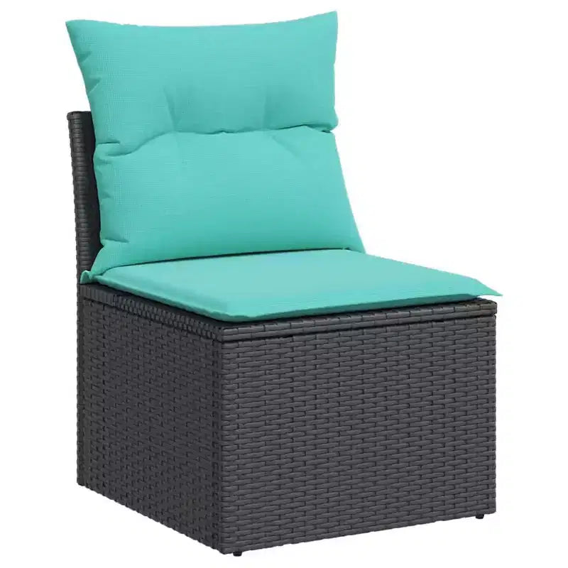 vidaXL Ensemble de canapés de jardin résine tressée, acier revêtu par poudre, polyester