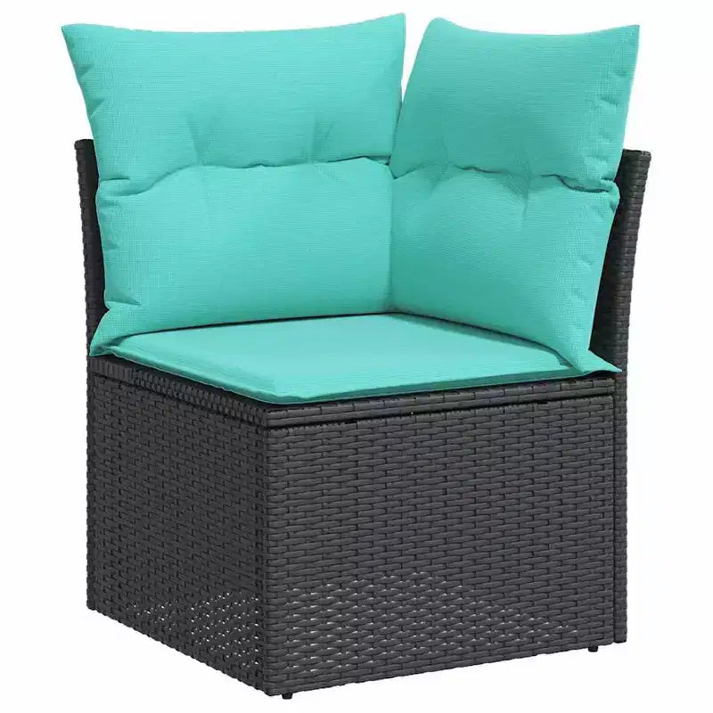vidaXL Ensemble de canapés de jardin résine tressée, acier revêtu par poudre, polyester