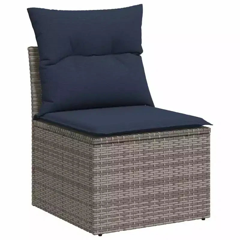 vidaXL Ensemble de canapés de jardin résine tressée, acier revêtu par poudre, polyester