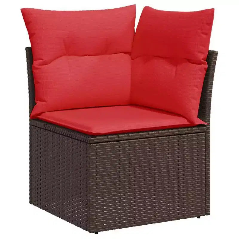 vidaXL Ensemble de canapés de jardin résine tressée, acier revêtu par poudre, polyester