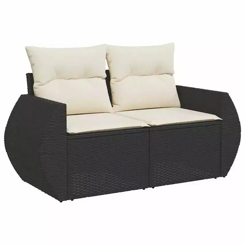 vidaXL Salon de jardin avec coussins - Mobilier d'extérieur moderne en résine tressée